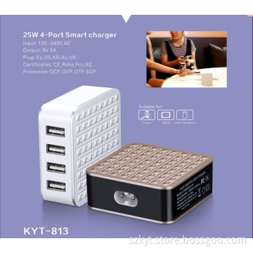 25w 5v5a KC desktop charger for phones and tablets,CE,Rohs,Fcc,KC